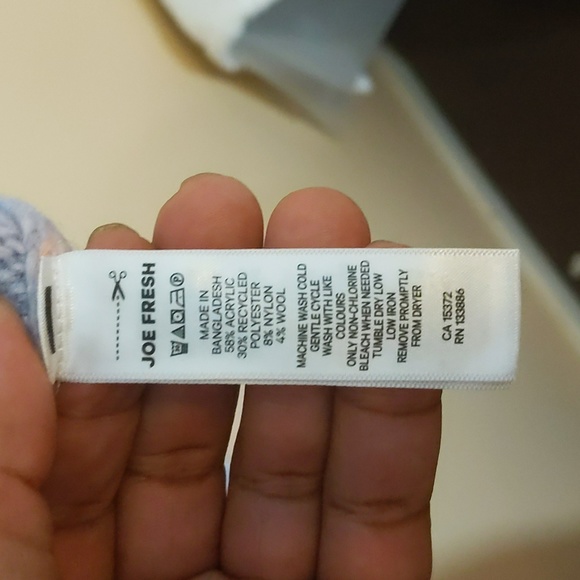 Joe Fresh| Cotton Candy Multicolored Crew Neck Sweater Some Recycled Material - Picture 4 of 13